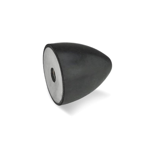 GN453-50-61-M8-E-55 Rubber Bumper Cone Stainless, Tapped